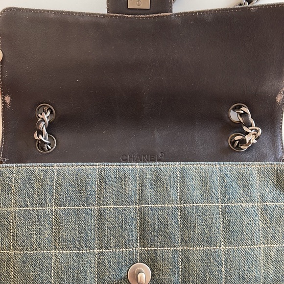 Authentic Chanel Denim Chocolate Bar Quilted Flap - Picture 10 of 17